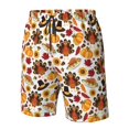 thumbnail image 4 of Pofeuu turkey hat Pumpkin Prin Men's Swim Trunks Quick Dry Bathing Suit Swimming Board Shorts Mesh Lining Beach Swimwear-XX-Large, 4 of 6
