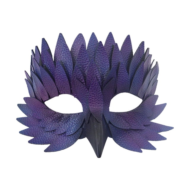 Máscara de pájaro cómoda de usar, cubrebocas, máscara de mascarada para escenario, graduación, cumpleaños Violeta