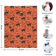 thumbnail image 4 of Halloween Cat & Bat Pattern Blanket,Comfortable Soft Flannel Throw Blanket,All Season,Warm Lightweight Blankets for Sofa Bed Couch Living Room Chair,30"x40", 4 of 4