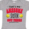 thumbnail image 4 of Inktastic That's My Awesome Sister out There with Softballs Boys or Girls Baby Bodysuit, 4 of 5