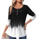 thumbnail image 1 of Neewe Women Tops Loose Fit Long Sleeve Round Neck Button T Shirts Business Casual Blouses Dressy Fall Fashion Work Clothes, 1 of 6