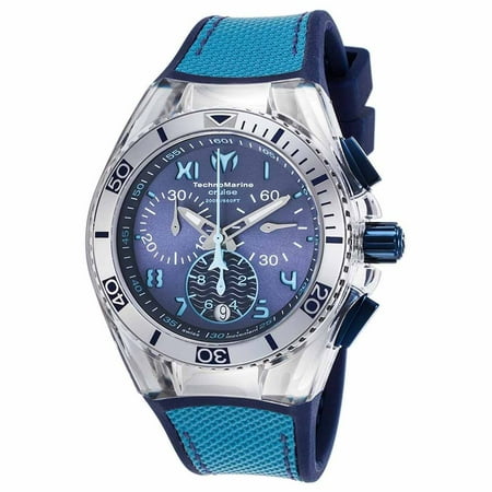 Technomarine TM-115014 Women's Cruise California Blue Dial Interchangeable Strap Chrono Dive Watch