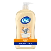 Dial Kids All-in-1 Body Wash, Hair Wash & Bubble Bath, Ages 2+, Tear-Free, Peach, 32 oz