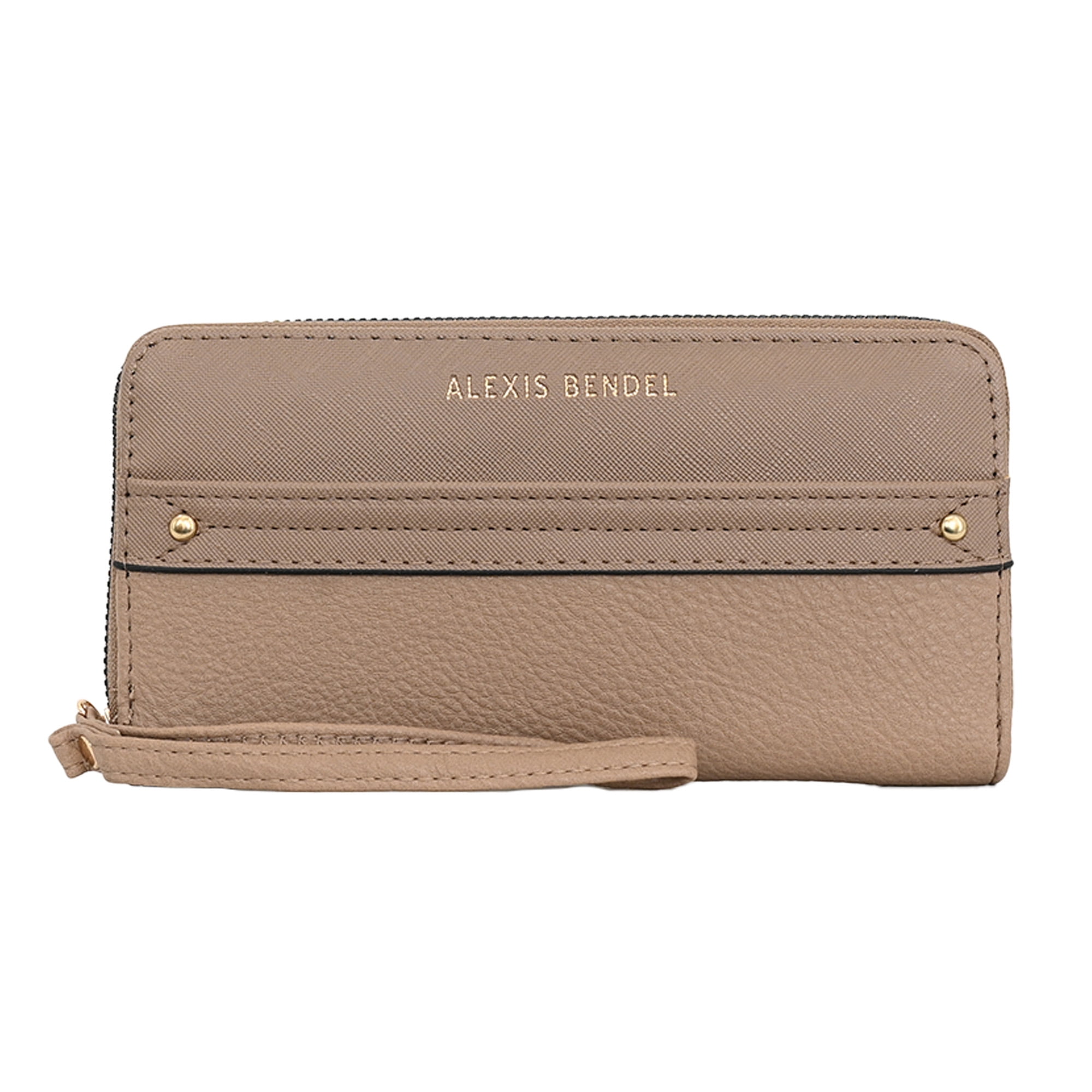 Alexis Bendel Women's Zip Wristlet Wallet - Card Holders, 2 Cash Pockets and Phone Slot