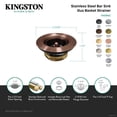 thumbnail image 4 of Kingston Brass K461BBN Stainless Steel Bar Sink Basket Strainer with Brass Nut in Brushed Nickel, 4 of 4