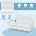 thumbnail image 4 of Gymax Adirondack Rocking Chair Kid Backrest Armrest Solid Wood White, 4 of 7