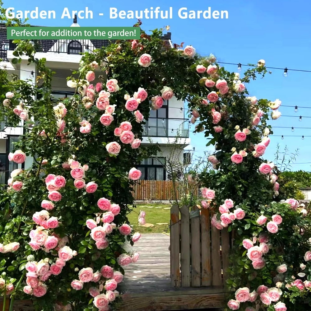 Arttoreal 7'8" H x 4'5" W Patio Metal Garden Arch Trellis,Arbor Trellis for Climbing Plants Support，Black