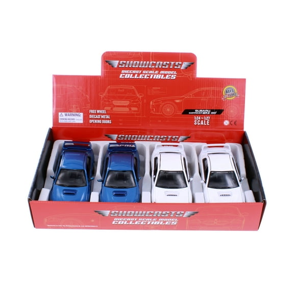 Subaru Impreza WRX STI Hardtop, Asstd. - Showcasts 77330D - Set of 4 1/24 Scale Diecast Model Cars