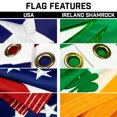 thumbnail image 3 of G128 Combo Pack: 25 Ft Telescoping Aluminum Flagpole (Silver) & American and Ireland Shamrock Flags 3x5 Ft, Both ToughWeave Series Embroidered Polyester | Pole with Flags Included, 3 of 9