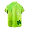 thumbnail image 4 of Midsumdr St. Patrick's Day Shirts for Men Casual Buttons Turndown Collar Shirts with Pocket Short Sleeve Plus Size Comfortable Hawaiian Shirt, 4 of 5