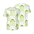 thumbnail image 3 of Daiia Frogs and Dragonflies Mens Baseball Jersey Button Down Shirts Short Sleeve Sports Uniforms-4X-Large, 3 of 9