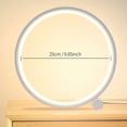 thumbnail image 5 of Lámpara de noche Lámpara de mesa táctil regulable LED, 3 colores, 10 brillos, diseño circular moderno, material metálico, lámpara de lectura de escritorio para dormitorio, 5 of 5