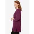 thumbnail image 3 of Woman Within Plus Size Perfect Three-Quarter-Sleeve Scoopneck Tunic, 3 of 5