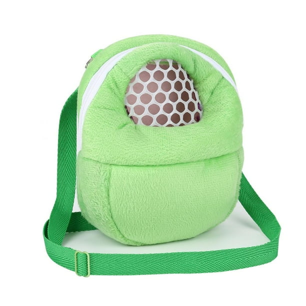 Zerone Adjustable Strap Rat Carrier Hamster Hedgehog Ferret Sleep Traveling Bag Pocket Green M