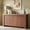 Walnut, variant on Aunfebrco Sideboard Buffet Cabinet with Storage and 4 Doors, Modern Kitchen Storage Cabinet with Faux Marble Top, Large Coffee Bar Cabinet for Living Room Dining Room, Walnut