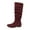 WIDE/CALF/BURGUNDY, variant on Dream Pairs Womens Wide Calf Faux Fur Slouchy Low Heel Side Zip Knee High Boots Wide/Calf/Black Size 8