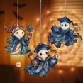 thumbnail image 4 of 1 Piece Graduation Ghost Hanging Ornament Stained Acrylic Suncatcher Spooky Halloween Decor for Home Bathroom Window Indoor Outdoor Wall Display Halloween Decorations, 4 of 8
