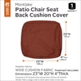 thumbnail image 3 of Classic Accessories Montlake FadeSafe Water-Resistant Patio Lounge Back Cushion Cover, 23 x 20 x 4 inch, Heather Henna, 3 of 15