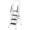 thumbnail image 2 of LivingSURE Folding 4-Step Safety Ladder â€“ Padded Side Handrails â€“ Kitchen and Household Use â€“ White, 2 of 5