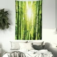 thumbnail image 3 of Asian Tapestry, Asian Bamboo Forest with Morning Sunlight Sun Beams Through Trees Jungle Scene, Wall Hanging for Bedroom Living Room Dorm Decor, 40W X 60L Inches, Lime Green Yellow, by Ambesonne, 3 of 5