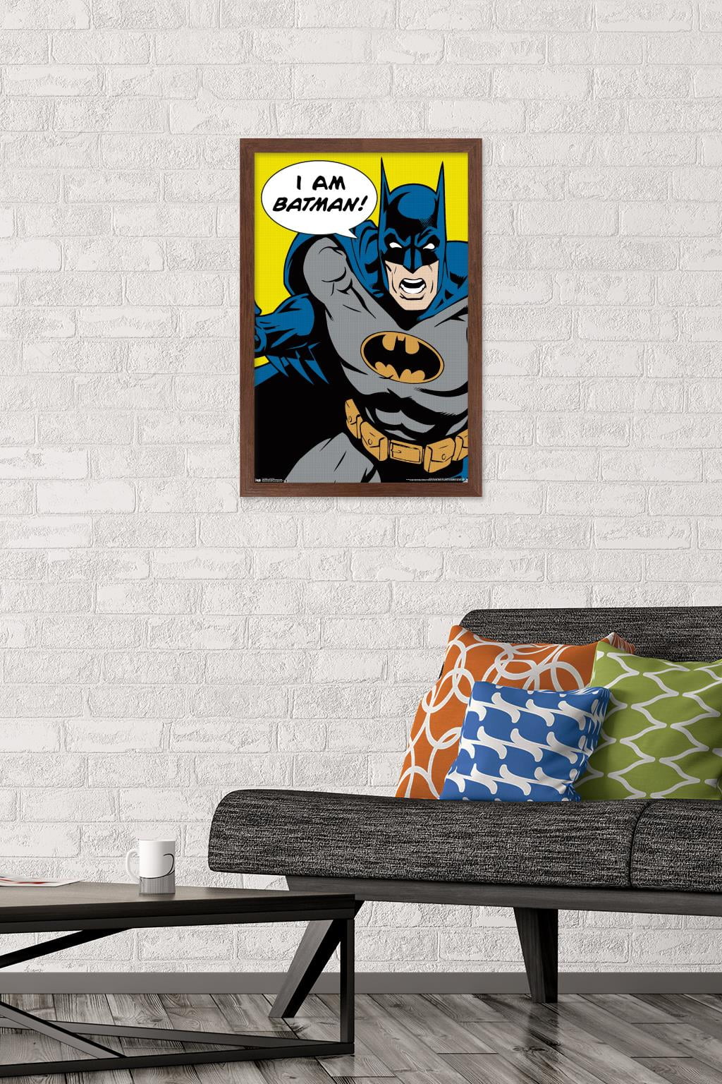 DC Comics - Batman - I Am Batman Wall Poster, 14.725" x 22.375", Framed