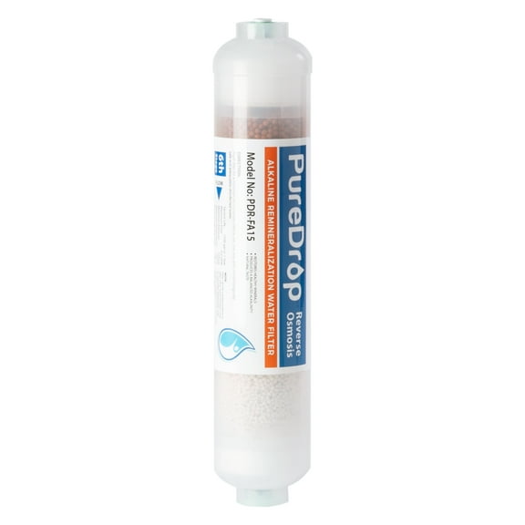 Puredrop PDR-FA15 Alkaline Water Filter Cartridge Replacement for Reverse Osmosis Systems, pH Balance and Minerals Restoration