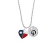 thumbnail image 2 of Delight Jewelry Silvertone Texas Lone Star Heart Silvertone Script Initial Disc - D - Charm Necklace, 20"+3", 2 of 4