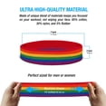thumbnail image 2 of El traje de la muñequera del arco iris se divierte el algodón absorbente del poliéster del poliéster de la muñequera de la venda del baloncesto, 2 of 5