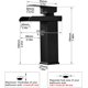 thumbnail image 5 of Grifo de baño en cascada negro moderno, mezclador de lavabo en cascada, grifo de lavabo con altura de caño 140 mm, mezclador de baño de latón, agua fría y caliente disponible brillar  Electrónica, 5 of 5