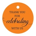 thumbnail image 1 of 100 Pcs Personalized Round Paper Tags - Thank You For Celebrating With Us Wedding Favor Gift Hang Tags Circle, 1 of 1