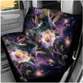 thumbnail image 3 of Yuyamidu Hummingbird Car Seat Cover Full Set Purple Flower Steering Wheel Cover Seat Belt Cover Headrest Covers Coaster Center Console Cover Keychain for Sedan SUV, 14 PCS, 3 of 7