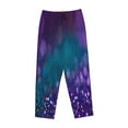 thumbnail image 4 of Haiem Purple and Green Glitter Women's Pajama Pants Ultra Lightweight Pjs Bottoms Sleepwear Bottom Pants With Pocket Drawstring-Large, 4 of 9