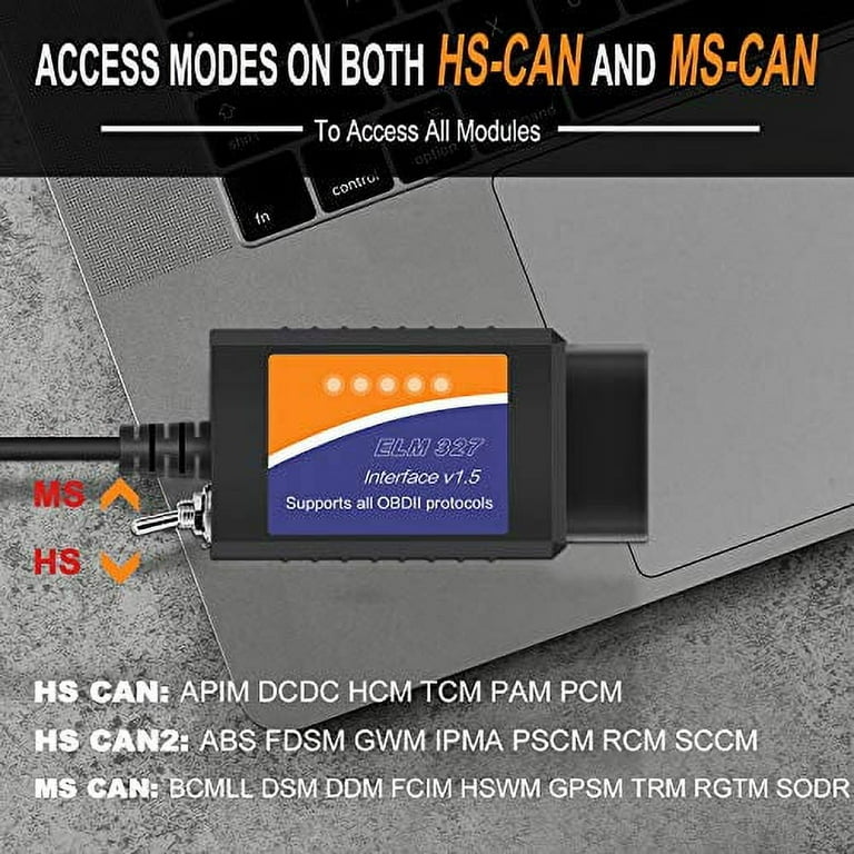 OBD2 Diagnostic Scanner ELM327 V1.4 USB ELM 327 with PIC18F25K80 Chip