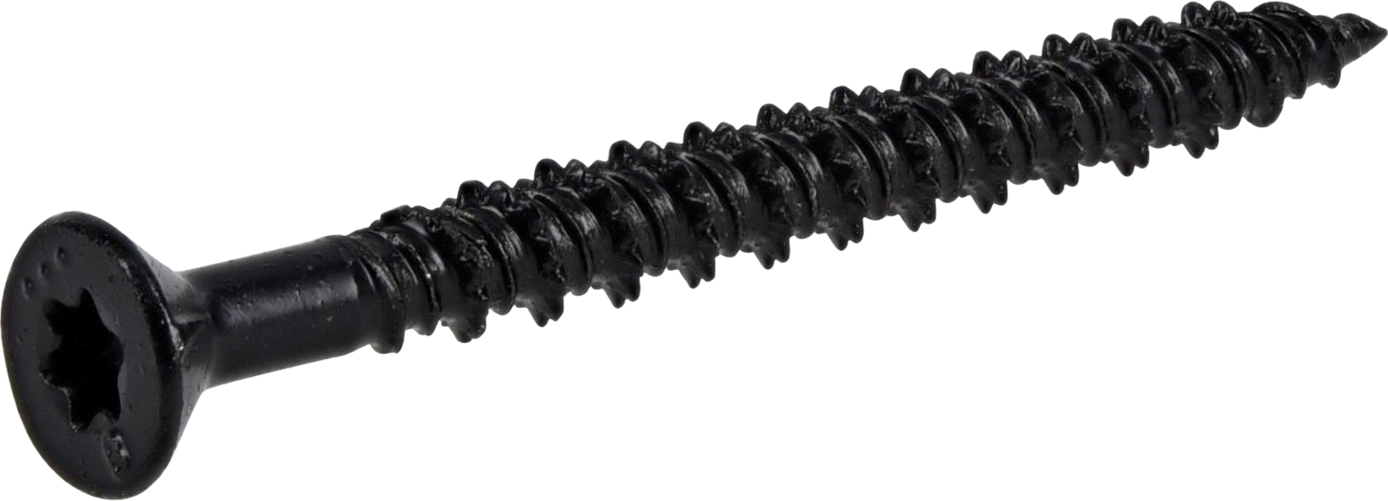 Hillman Concrete Screw Anchors, 3/16 x 2-1/4", Steel, Corrosion Resistant, Black, 12 sets