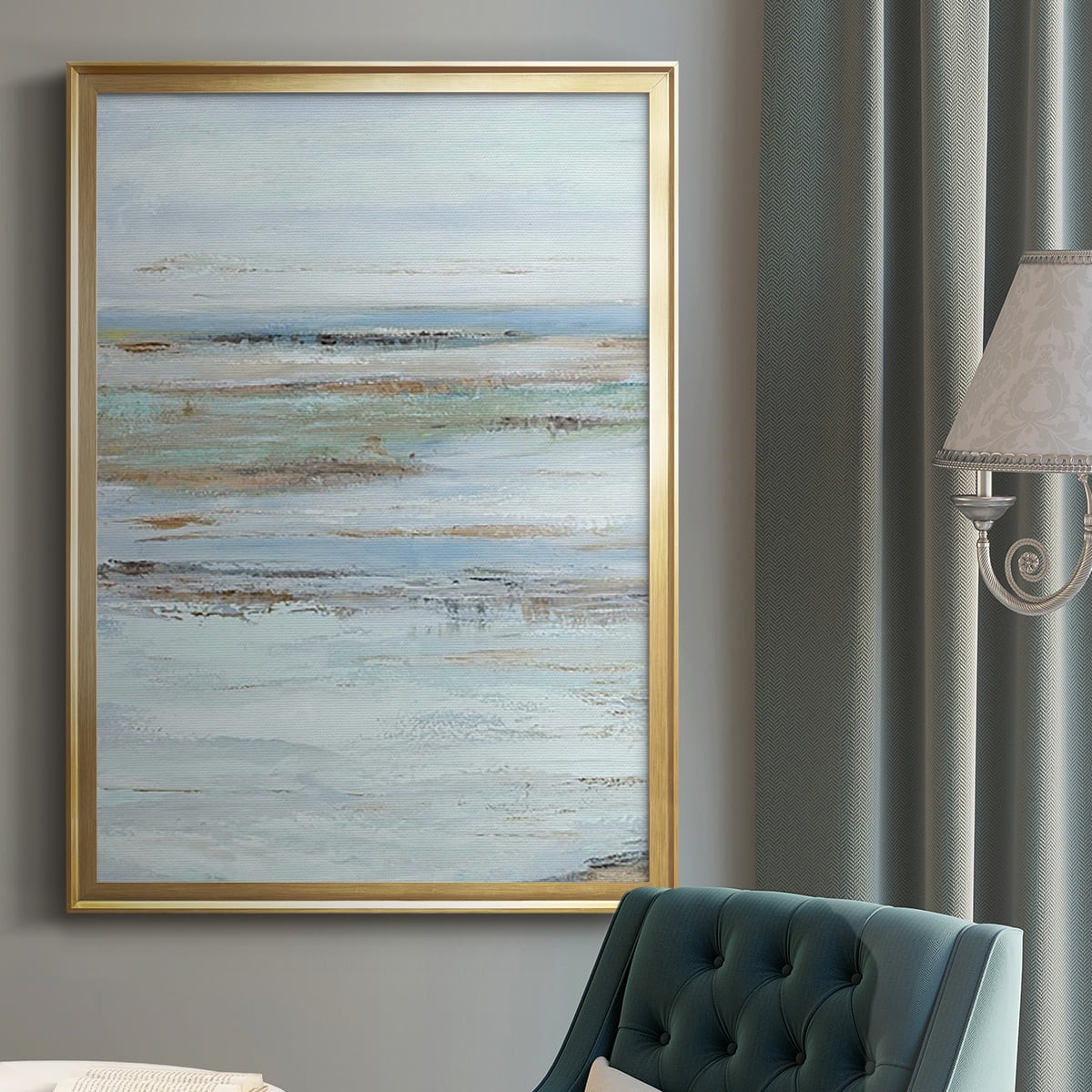 Muted Misty Marsh I Premium Framed Print - Ready to Hang