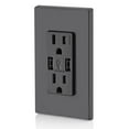 thumbnail image 4 of Leviton 005-T5632-00E 15 Amp Black USB Charger/Tamper-Resistant Duplex Receptacle, 4 of 4