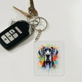 thumbnail image 4 of Watercolor Drip Great Dane Pop Art Colorful Portrait Artwork Acrylic Keychain Danes Dog Lover Gifts Collar Charm Tag Keyring - 01009, 4 of 5
