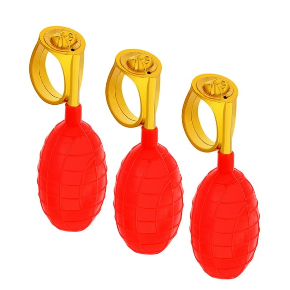IBASETOY 3Pcs Red Water Squirt Toys Water Spray Ring Prank Activities for All Ages in Parties