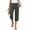 Army Green, variant on Wutalume Womens Linen Pants Cropped - Cotton Linen Drawstring Waist Loose Fit Straight Leg with Pockets Solid Color for Lounge Daily,Army Green L