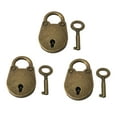 thumbnail image 1 of 3pcs Vintage Antique Style Mini Bear Head Archaize Padlocks Key Lock with Keys(3 x Bronze Locks and 3 x Keys), 1 of 5