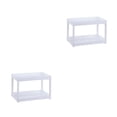 thumbnail image 3 of Becaristey Stay Organized Versatile Cubicle And Classroom Storage Rack Cubicles Pedestal Sink Storage Cabinet White 2 layers 2Set, 3 of 6