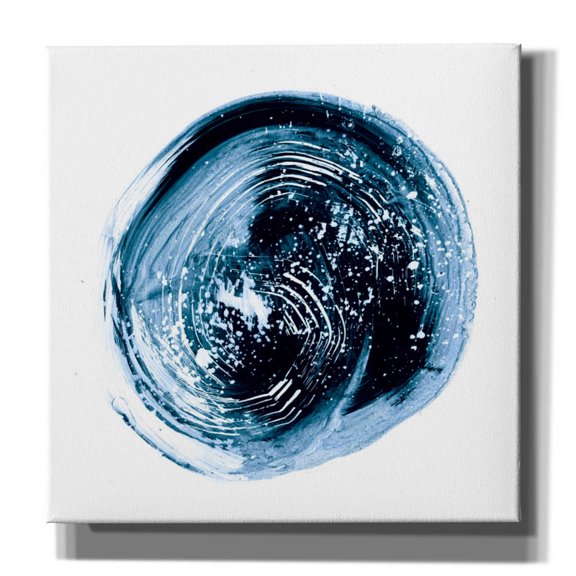 Epic Graffiti "Indigo Nebula III" by Ethan Harper, Canvas Wall Art, 12"x12"