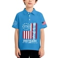 thumbnail image 2 of CCRFTGI Polo Shirts for Kids Girls Size 10-12 Patriotic Shirt We The People Polo Shirts School Uniform Athletic Sport Print Lapel Button Collared Polo Summer Tops Blue 12-13 Years, 2 of 7