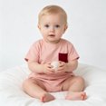 thumbnail image 2 of Fesfesfes Baby Toddler Boys Girls Short Sleeve Cotton Blend Bodysuit Romper, Solid Color Crewneck Summer Outfit for Daily Play Wear Kids Aged 0-18 Months Old., 2 of 6