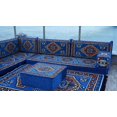 thumbnail image 2 of L Shaped Arabic Floor Sofa Set, Turkish Floor Cushions, Patio Sofas, Terrace Sofa, Ethnic Sofa, Moroccan Sofas, Full Size Futon Mattress, Couch Bed, 2 of 4