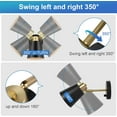 thumbnail image 4 of Plug in Wall Sconce, Dimmable Wall Sconce Adjustable Wall Lights with Plug in Cord and Dimmer On/Off Rotary Switch, Wall Mounted Light for Bedside Bedroom Doorway(One Bulb Included), 4 of 14