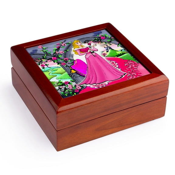 3dRose, Beautiful Princess, Jewelry Box 5.5x5.5 inch with 4 inch tile