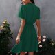 thumbnail image 5 of Vestido de jersey de manga corta con cuello en V liso a la moda de verano para mujer Pompotops ghjkhdj17402, 5 of 7