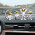 thumbnail image 2 of 4 Pcs Astronaut Statue Figurine de Spaceman Décoration Maison Or Blanc, 2 of 7