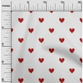 thumbnail image 2 of oneOone Viscose Chiffon White Fabric Hearts Sewing Craft Projects Fabric Prints By Yard 42 Inch Wide, 2 of 6